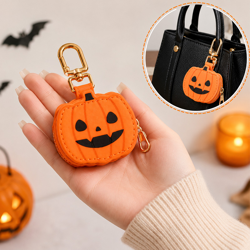 Mini Backpack Purse - Mini sleutelhanger met rits, Halloween- en