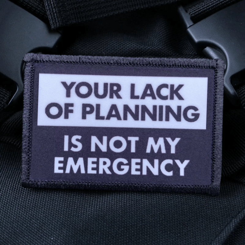 Rucksack Military Style - Niet mijn noodgevallen grappige patchuitrusting bedrukte